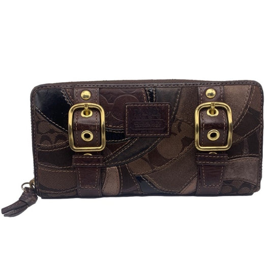 COACH Zoe Double Buckle Zip Around Wallet