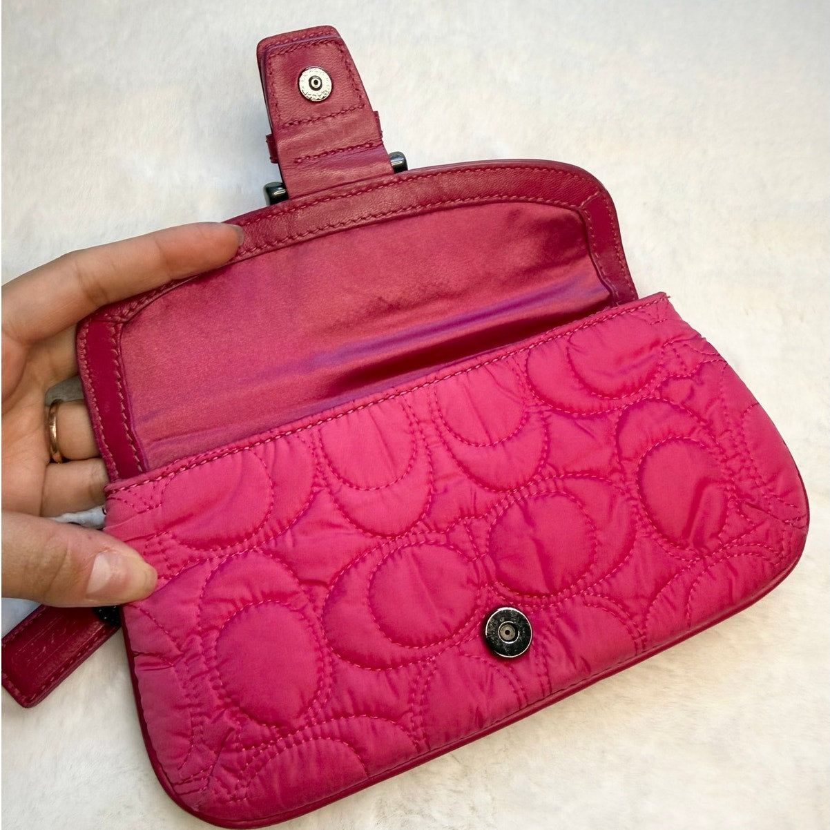 Vintage Coach y2k Soho Quilted Wristlet