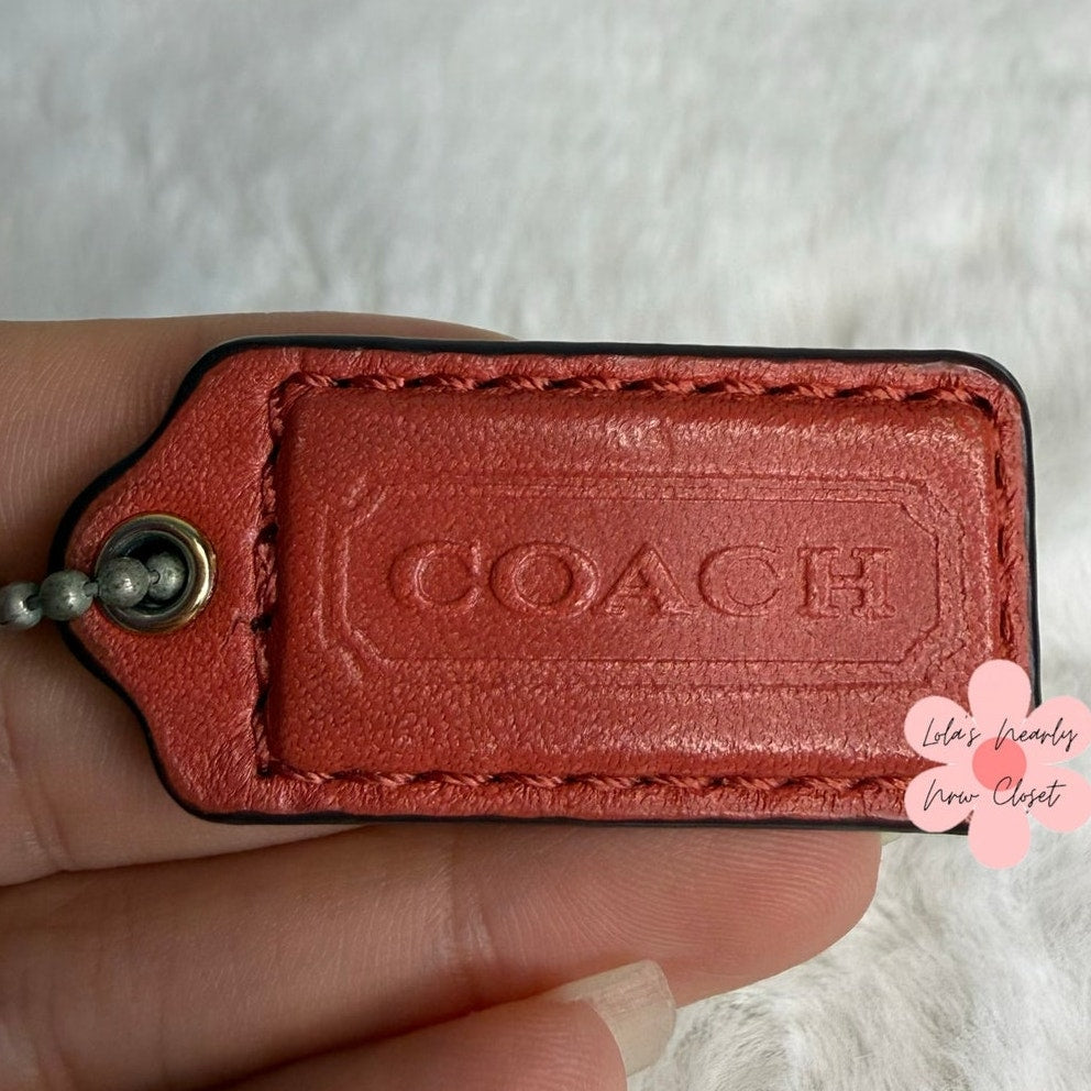1.5" COACH Fob Bag Charm Hang tag Hangtag