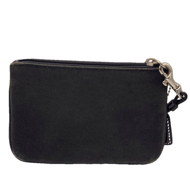 COACH Black Canvas Wristlet