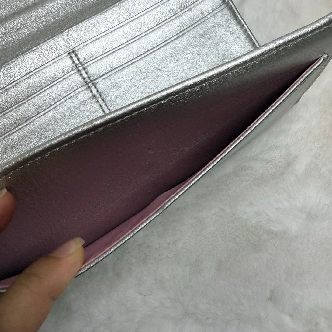COACH Metallic Silver Wallet
