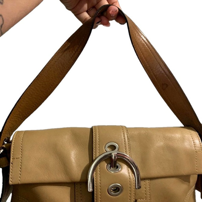 COACH Y2k Soho Saddle Tan Flap Shoulder Bag