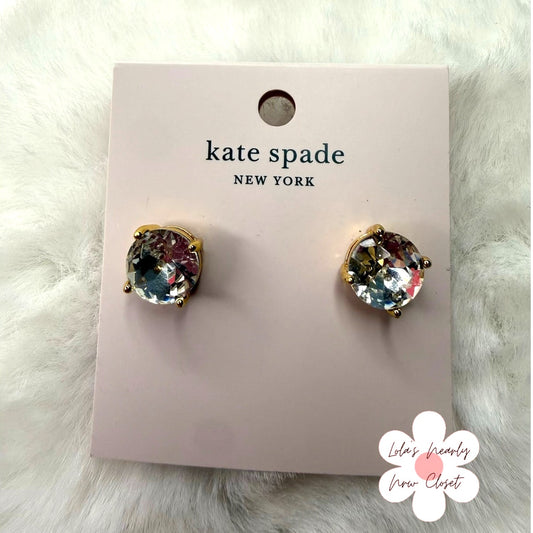 NWT KATE SPADE New York Circle Clear Earrings Stud