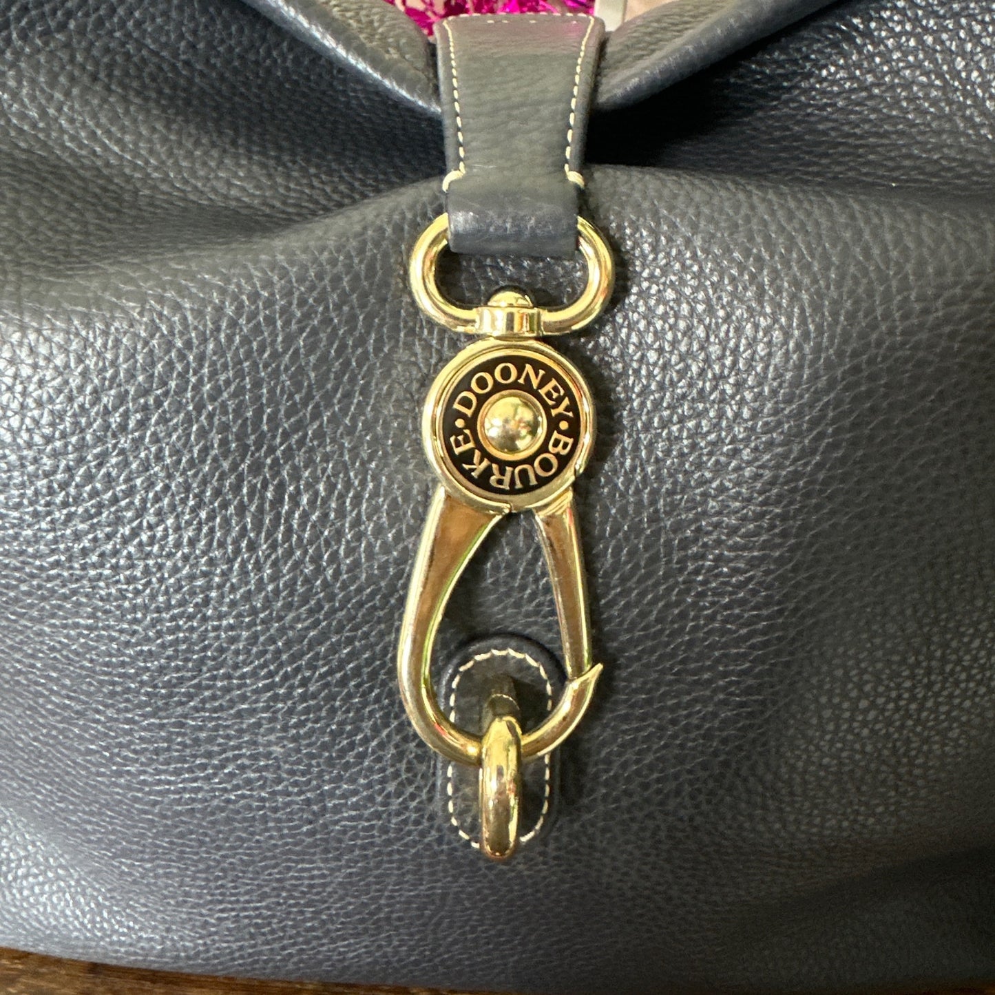 DOONEY & BOURKE Florentine Logo Lock Leather Shoulder Bag