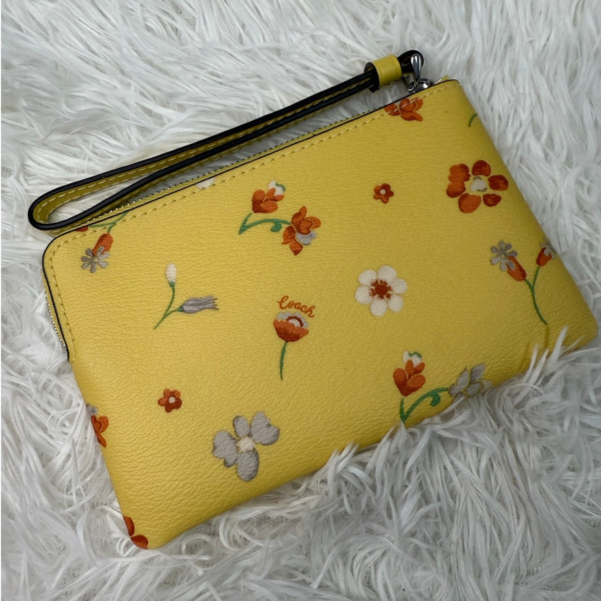 COACH Floral Zip Wristlet
