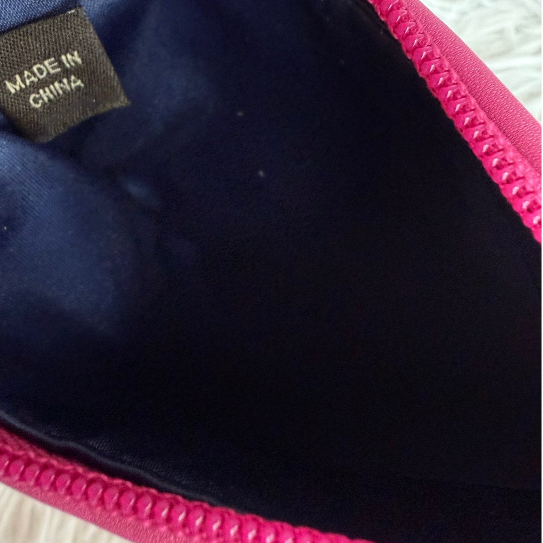 COACH Poppy Pink Silver Wristlet