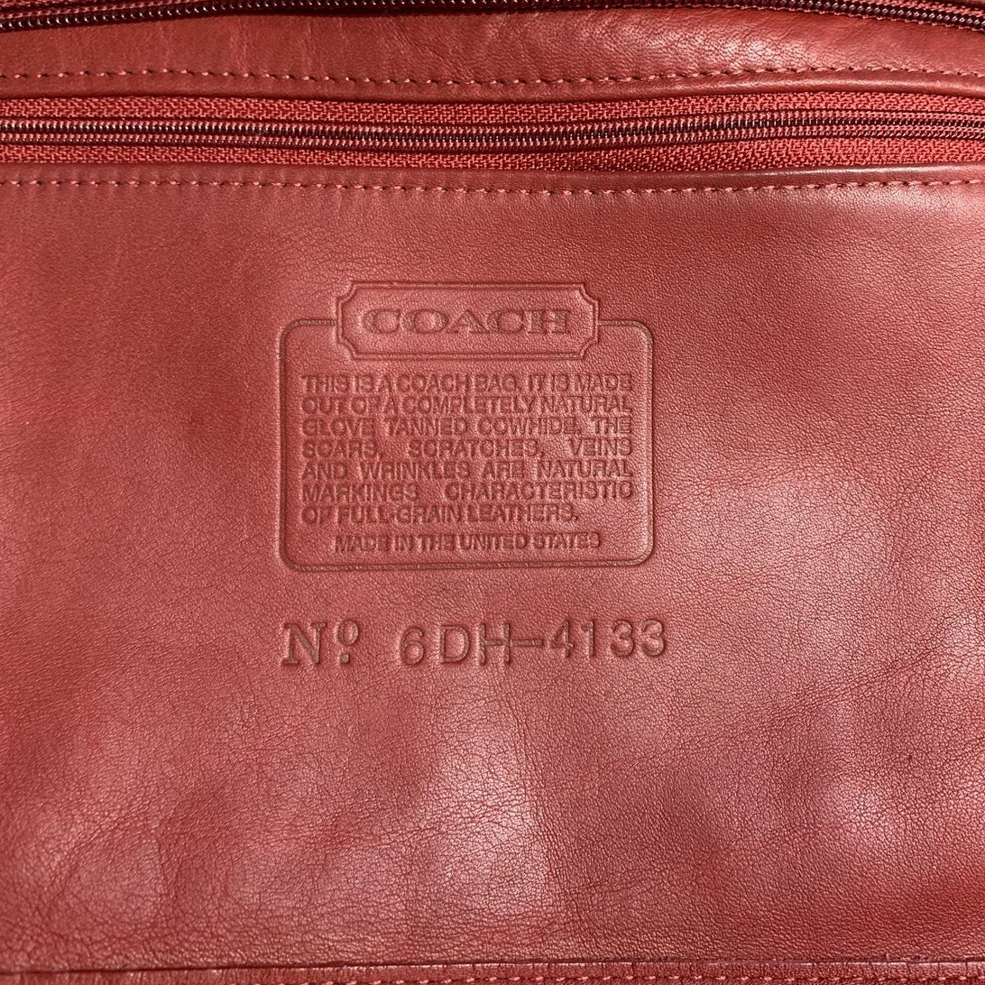 Vintage COACH Waverly Red United States Top Handle Handbag