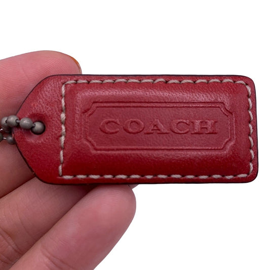 COACH Red Tan Replacement Hang Tag Bag