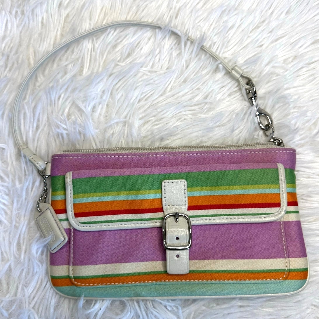 y2k COACH Hampton Striped Wristlet