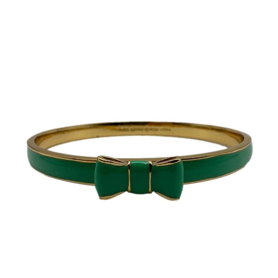 Kate Spade Green Gold and Tone Bow Bracelet