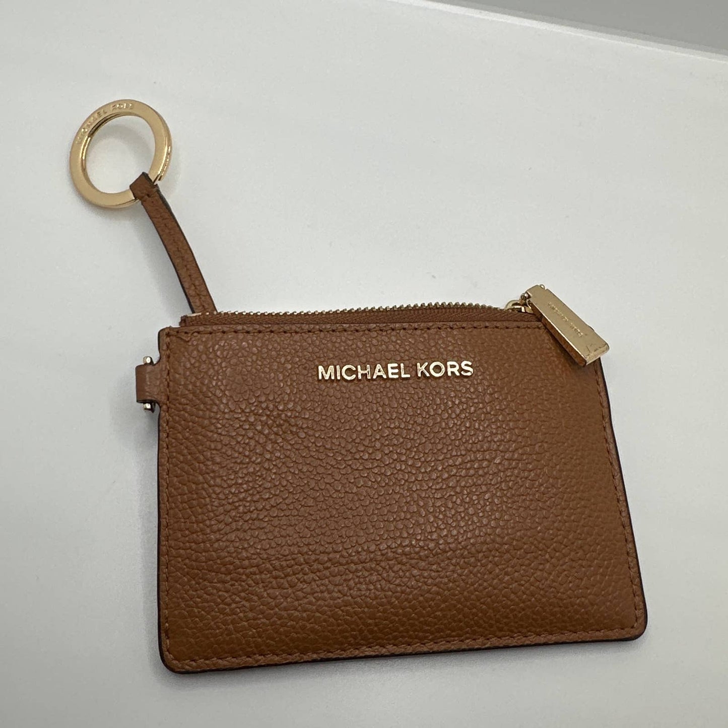 MICHAEL KORS Brown Card Wallet with Keychain