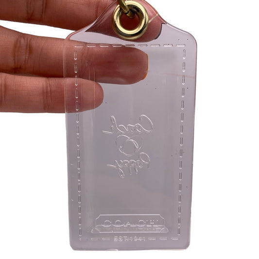 COACH Clear Poppy Replacement Hang Tag Bag Charm