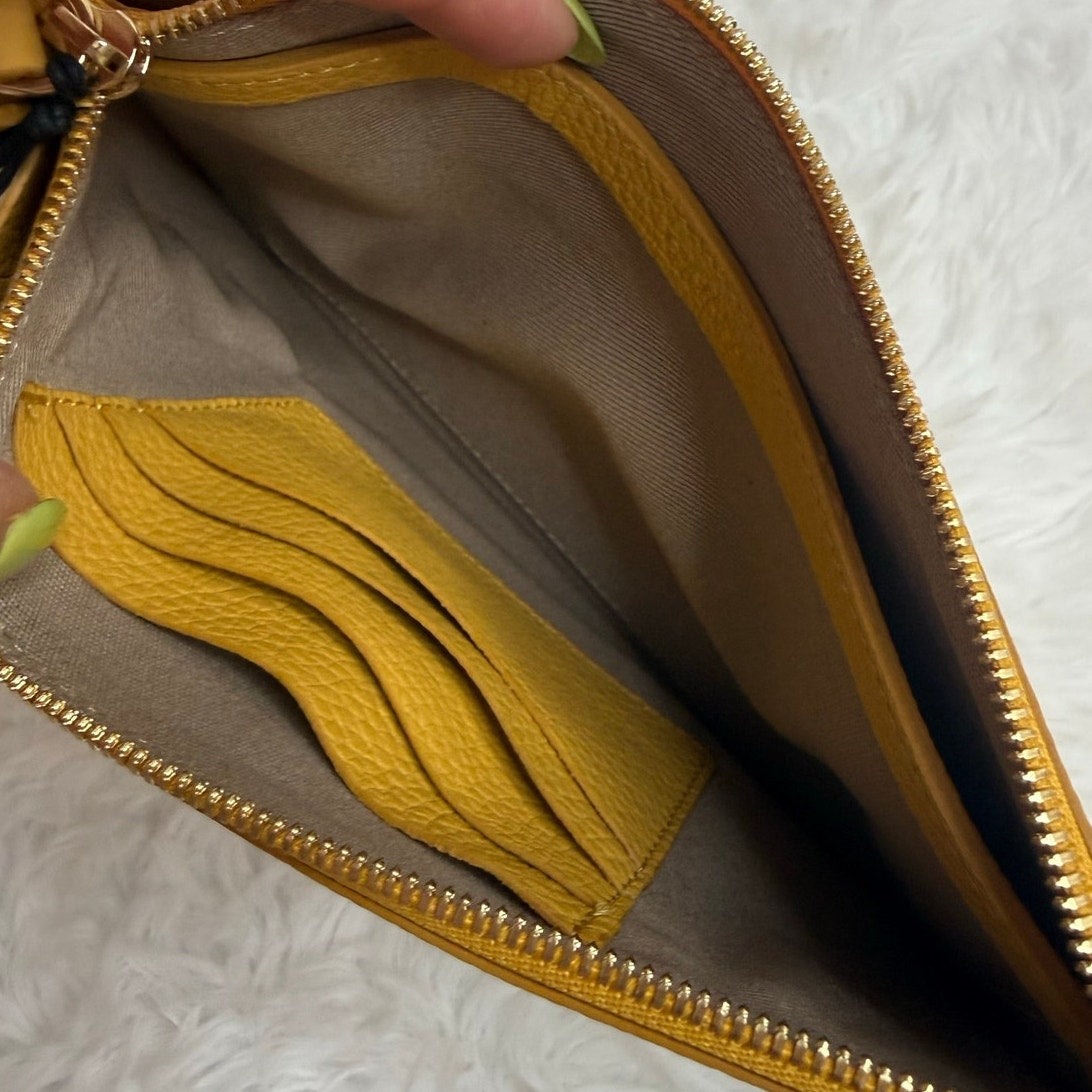 NWT CUYANA Turkey Mustard Wristlet