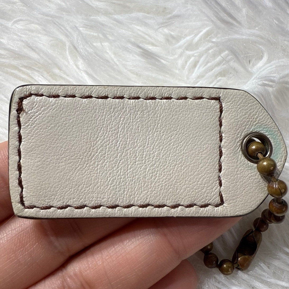 2" y2k COACH Vintage Fob Bag Charm Hang tag Hangtag