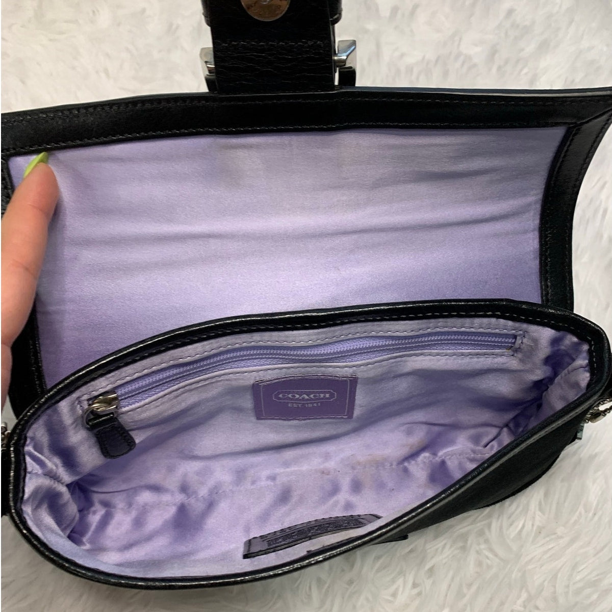 Vintage Coach y2k Madison 3578 Convertible Flap Satin Evening Bag