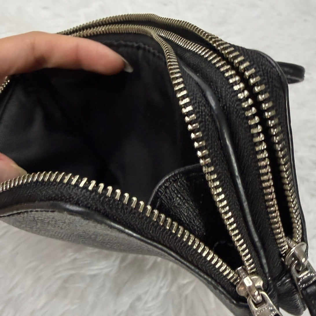 Coach Black Double Zipper Wristlet
