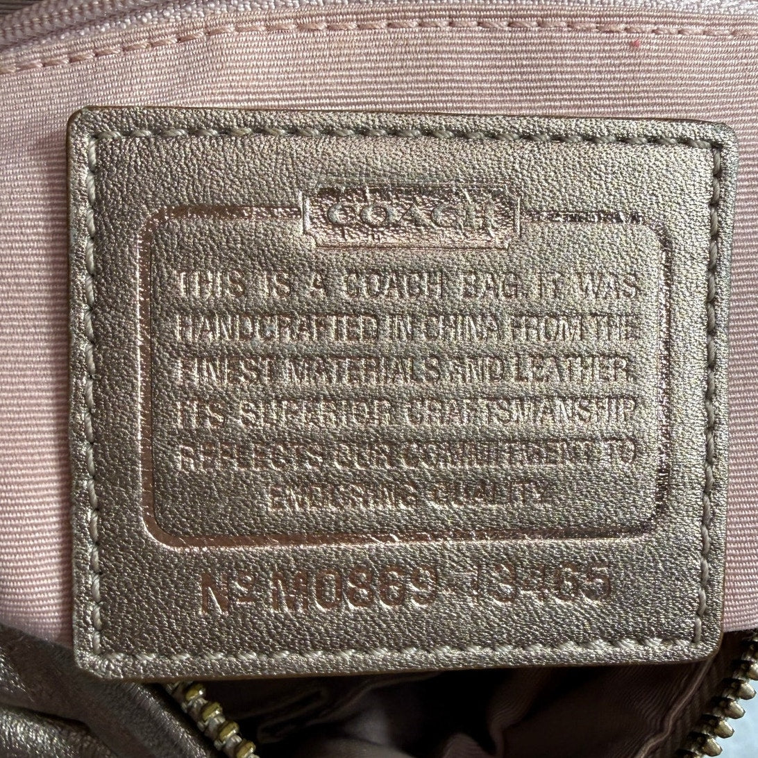 Coach Parker Metallic Leather Shoulder Bag