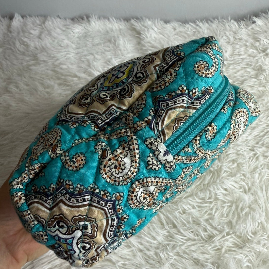 Vera Bradley Quilted Paisley Cosmetic Case Make Up Bag