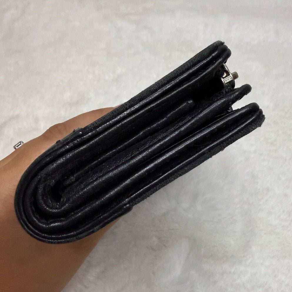 COACH Black Signature Canvas Wallet