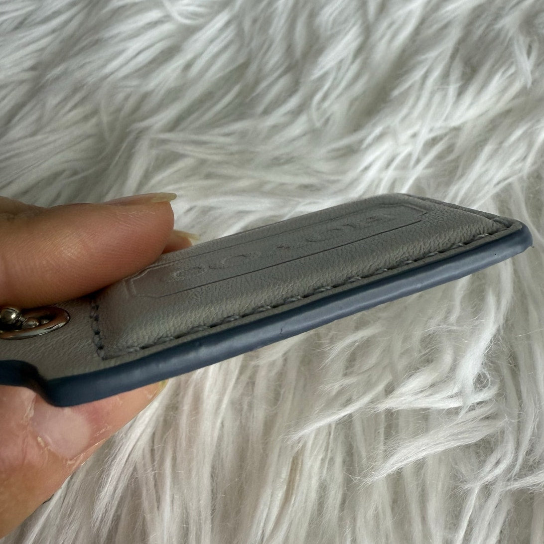 COACH Gray Fob Bag Charm Hang tag Hangtag