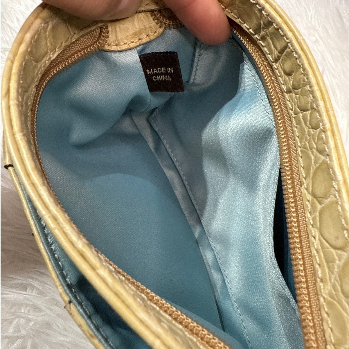 COACH Madison Croc Embossed Wristlet