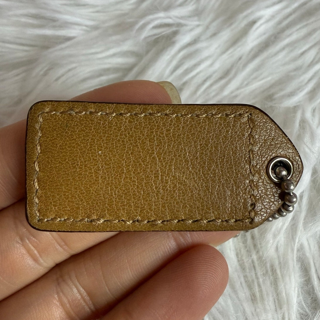 1.5" y2k COACH Vintage Fob Bag Charm Hang tag Hangtag