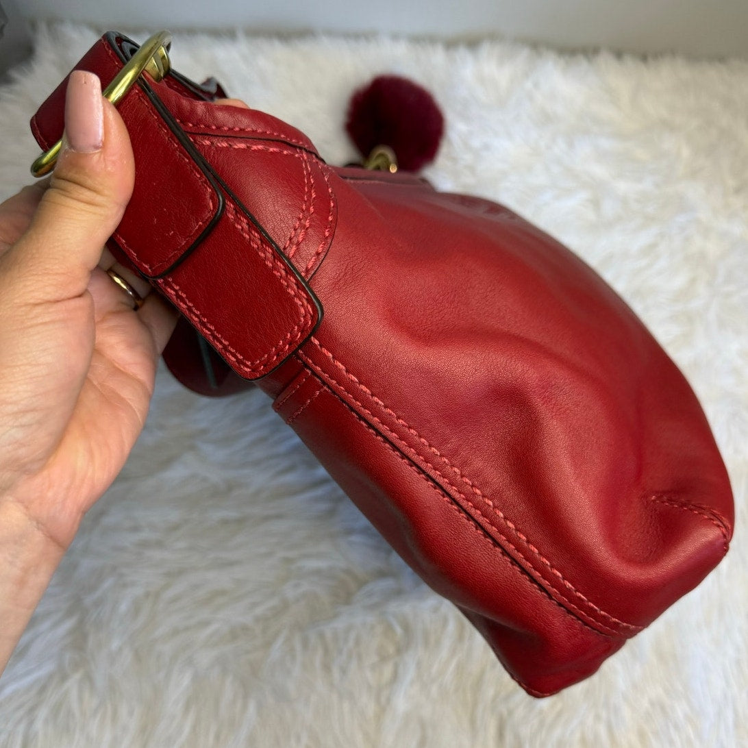 y2k COACH Legacy Red Crossbody Shoulder Bag