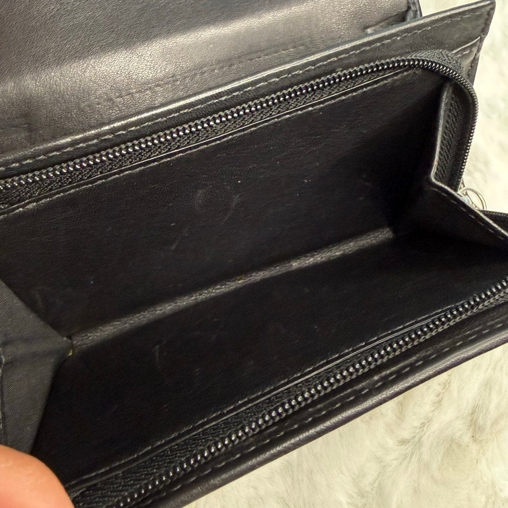 y2k Coach Vintage Black Leather Wallet