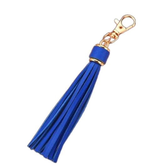 NEW Blue Tassel Bag Charm Tassels Keychains Purse Charms