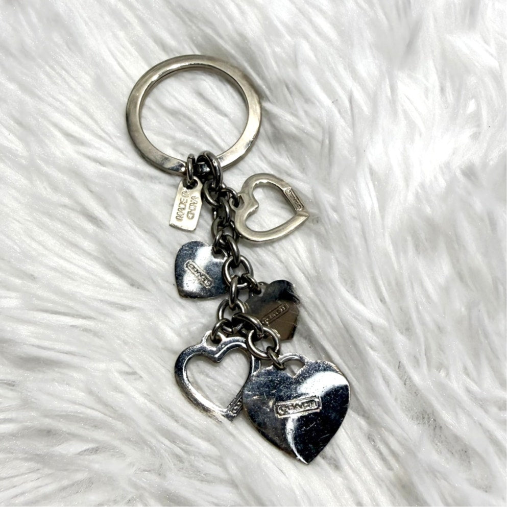 y2k COACH Heart Multi-Charms Fob Bag Charm