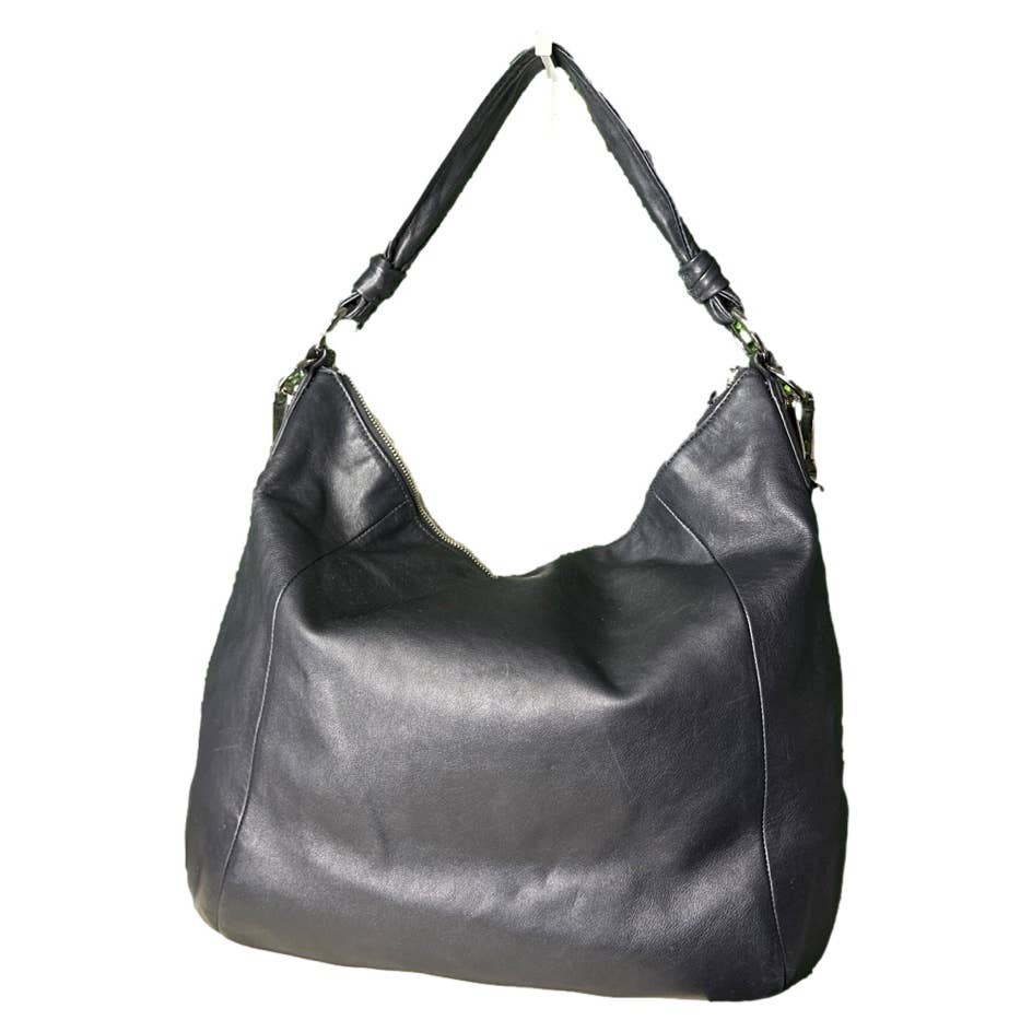 COACH Kristin Black and Silver Satchel Shoulder Bag