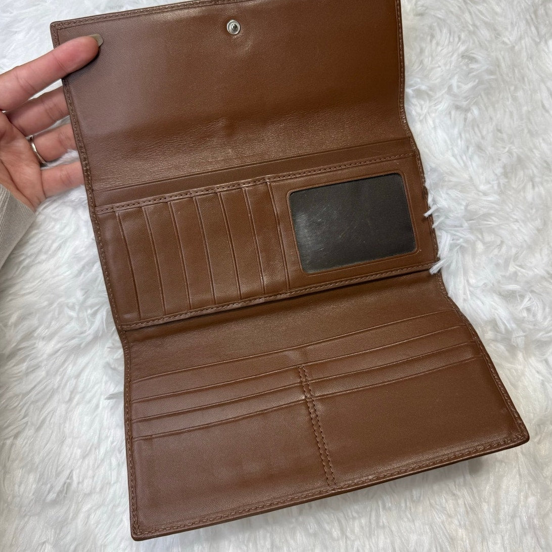 y2k Coach Brown Signature Wallet