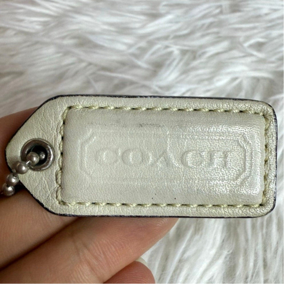 1.5" y2k COACH Vintage Fob Bag Charm Hang tag Hangtag