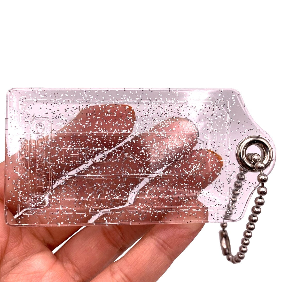 COACH Clear Glitter Replacement Hang Tag Bag