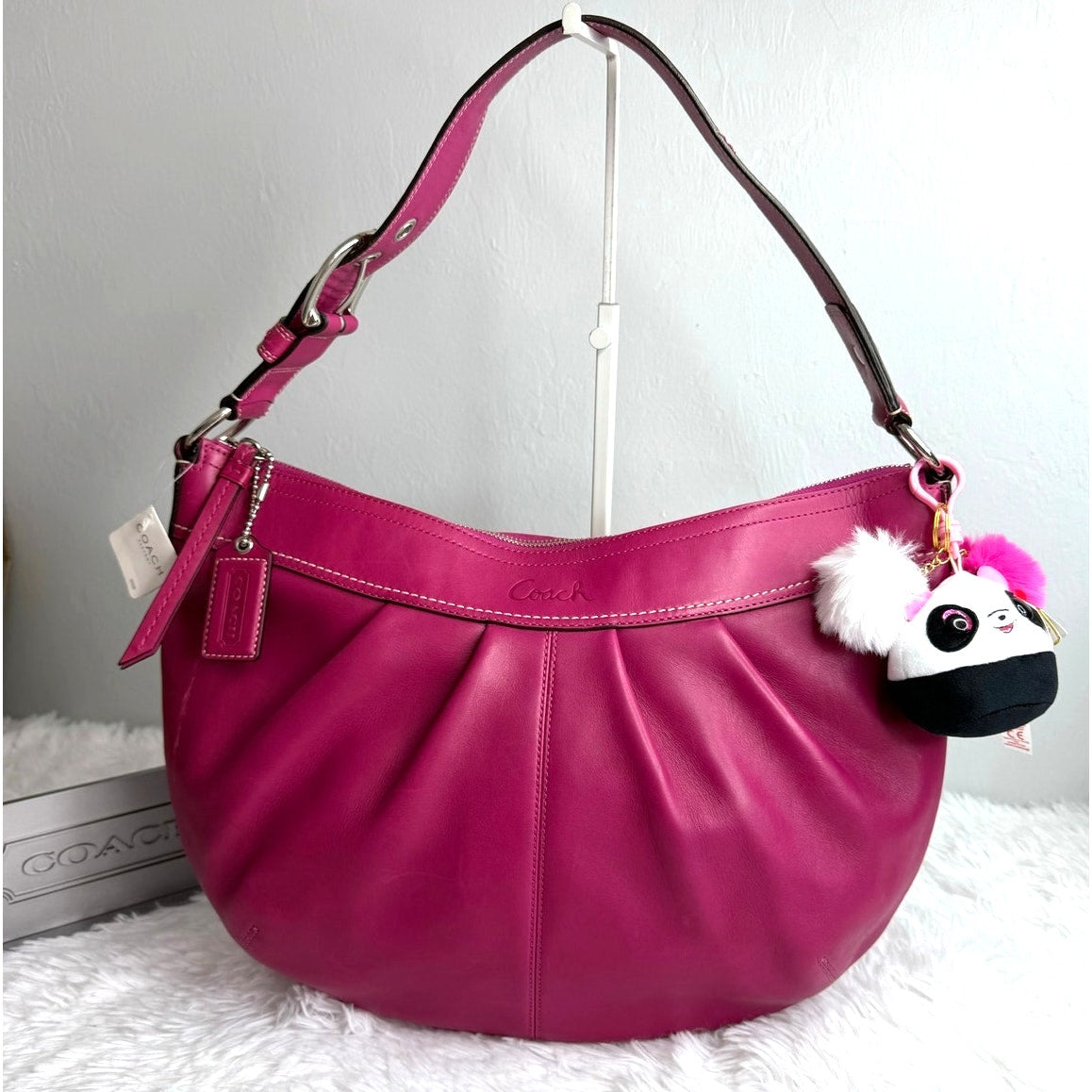 NWT y2k COACH Soho Pleated Leather Large Hobo Shoulder Bag F1373100