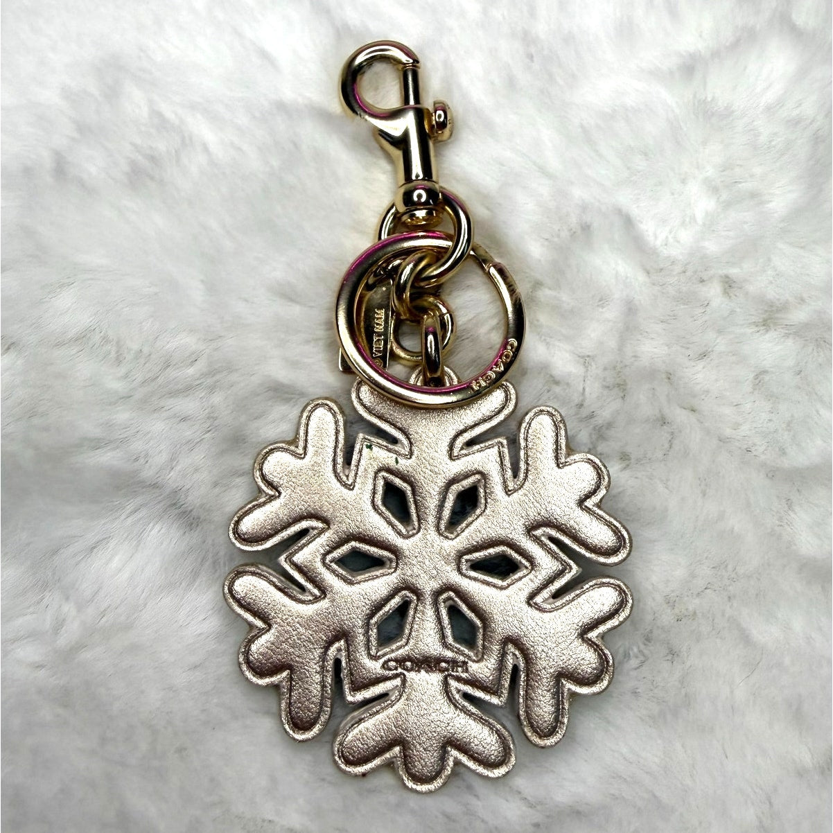 Coach Stardust Studs Snowflake Bag Charm