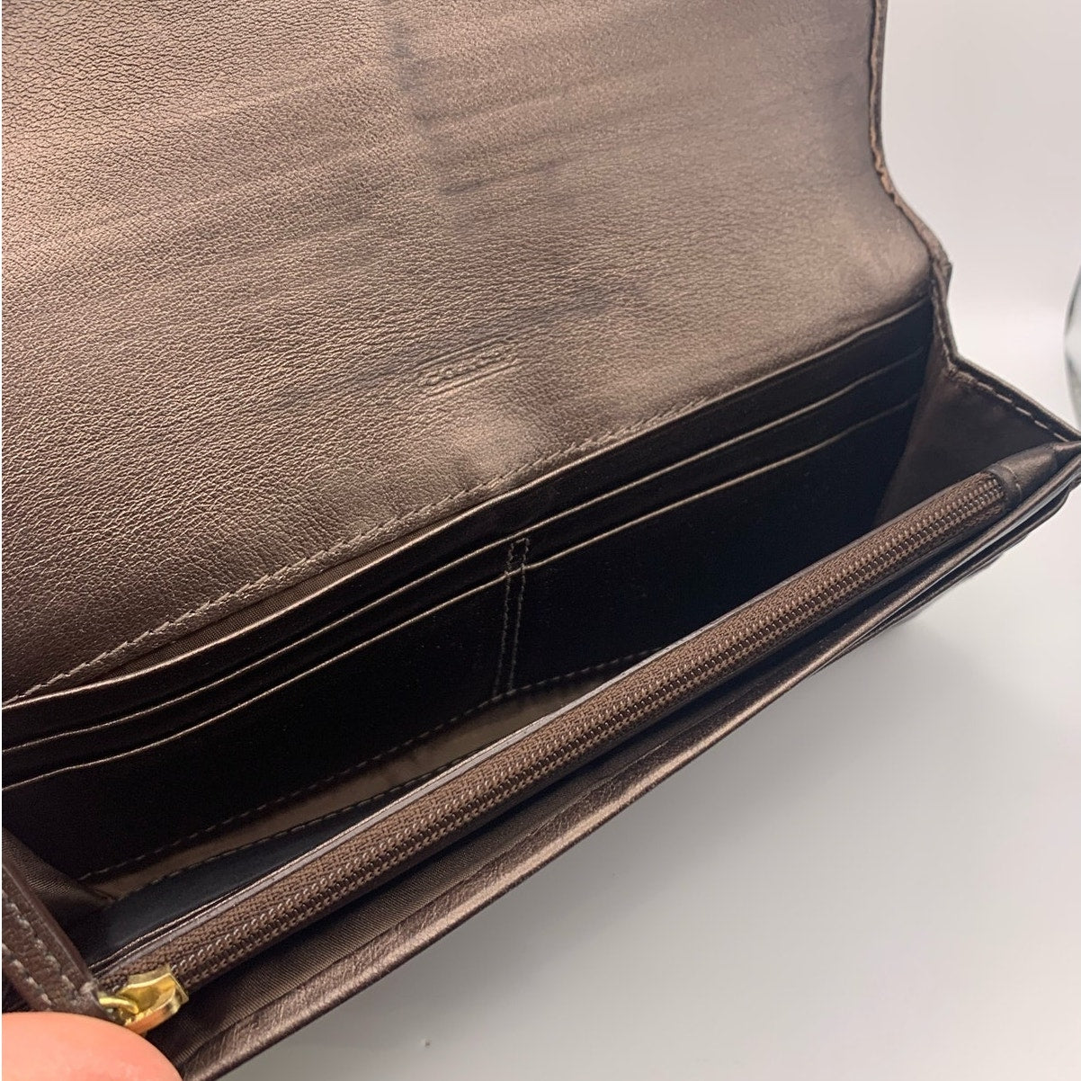 COACH Metallic Brown Wallet