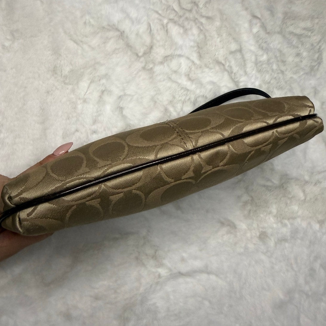 COACH y2k Brown Signature Canvas Wristlet Mini Purse