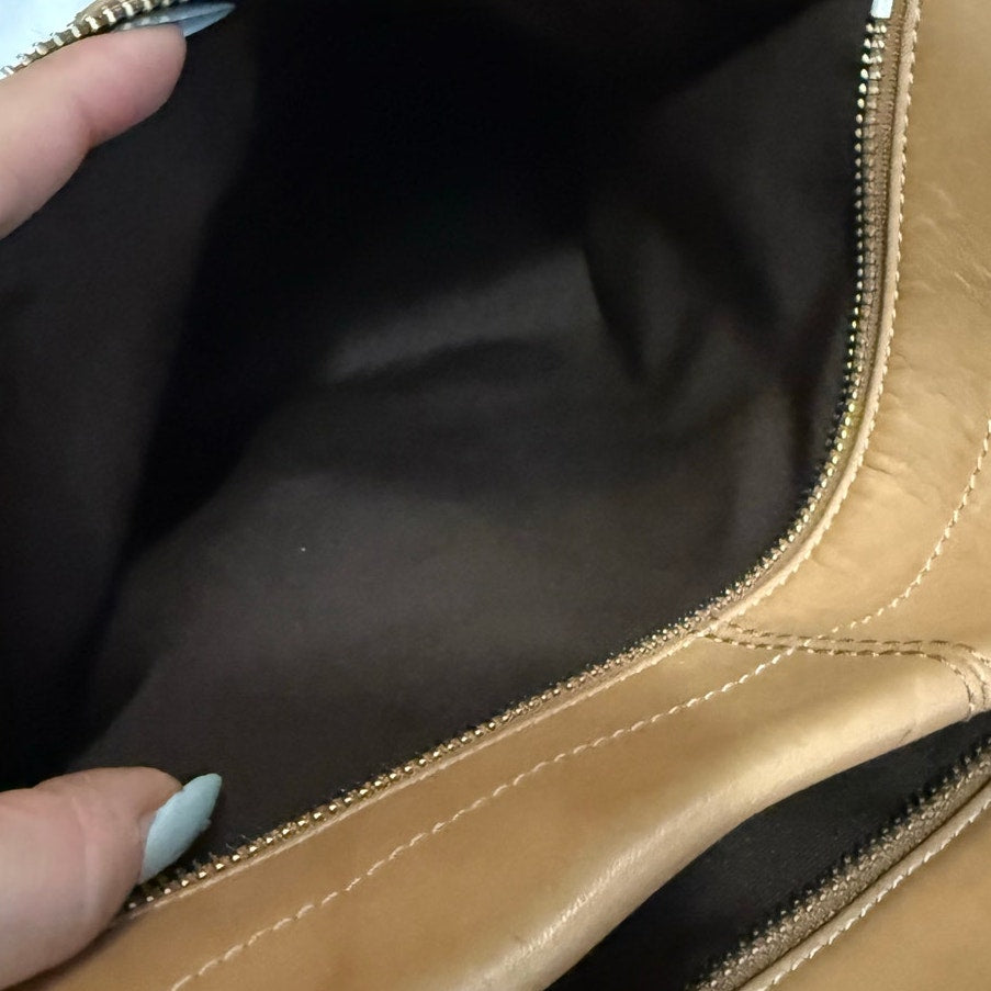 Coach F15064 Leather Duffle Crossbody Shoulder Bag