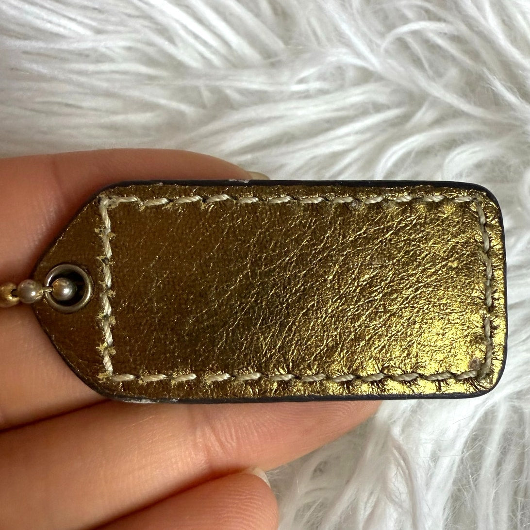 1.5" y2k COACH Vintage Fob Bag Charm Hang tag Hangtag