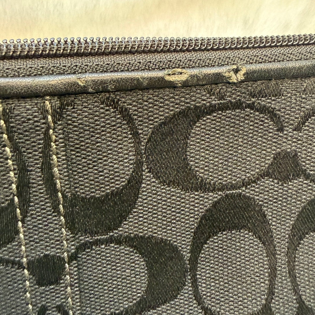 y2k Coach Vintage Leatherware Black Soho Wristlet