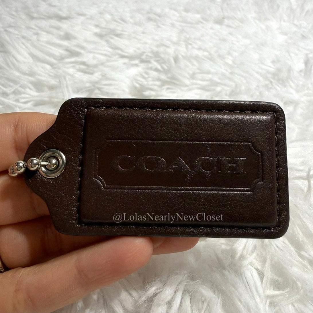 2.5" COACH Fob Bag Charm Hang tag Hangtag