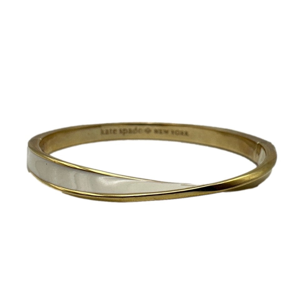 KATE SPADE New York Cream Twist Enamel Bangle Bracelet