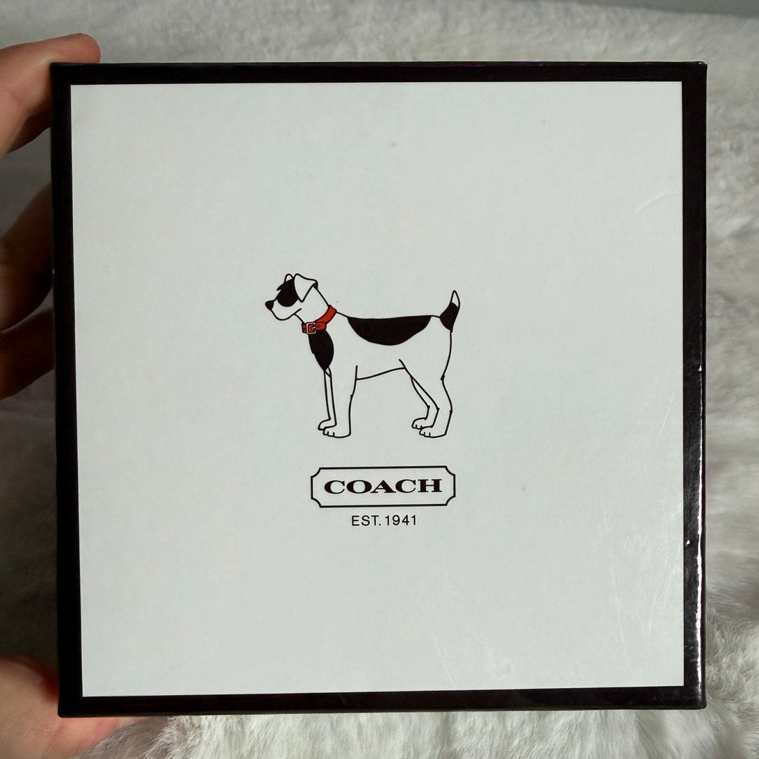 y2k NWB COACH Leather Canvas Dog Collar Large