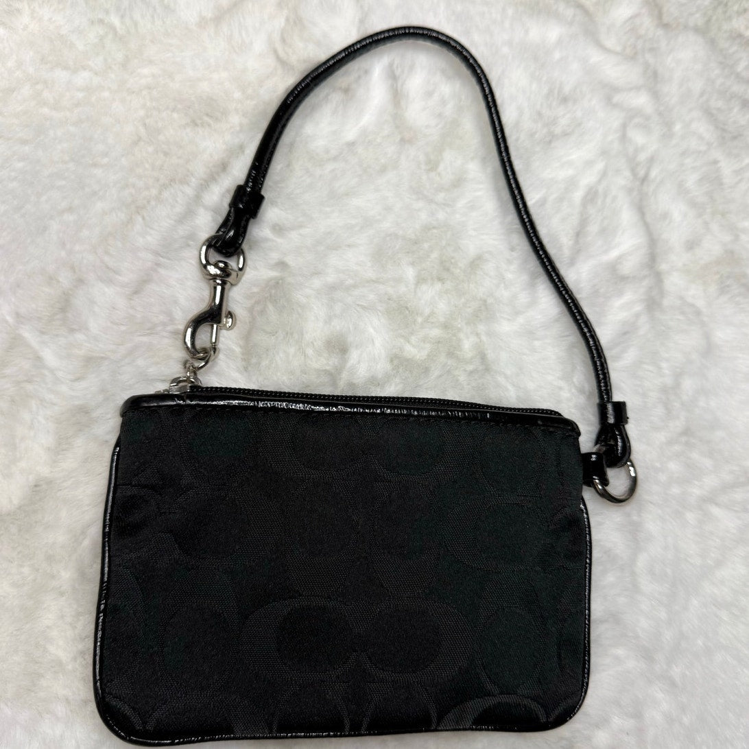 COACH Poppy Black Wristlet