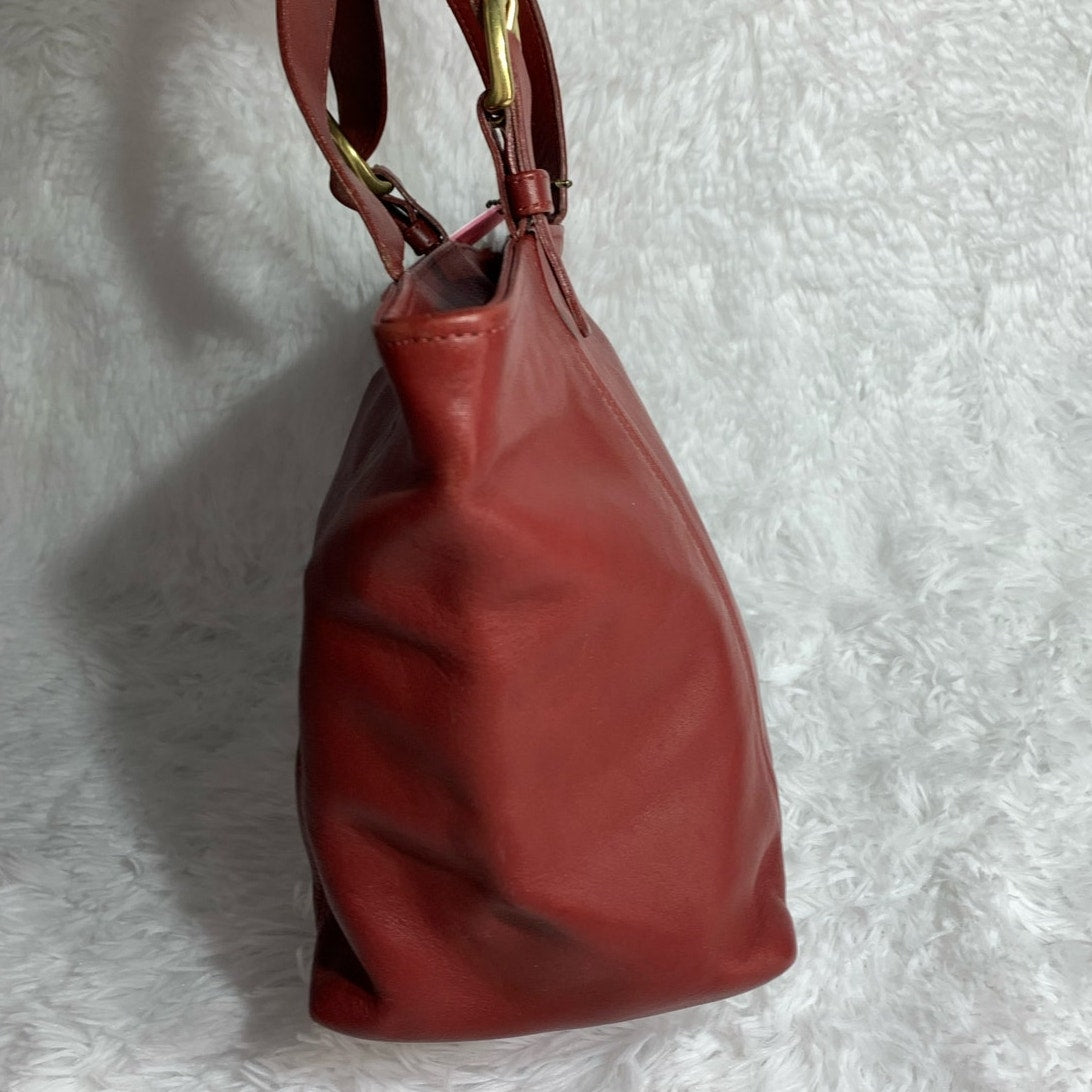 Vintage COACH Waverly Red United States Top Handle Handbag