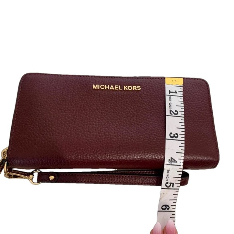 Michael Kors Burgundy Zip Around Wallet