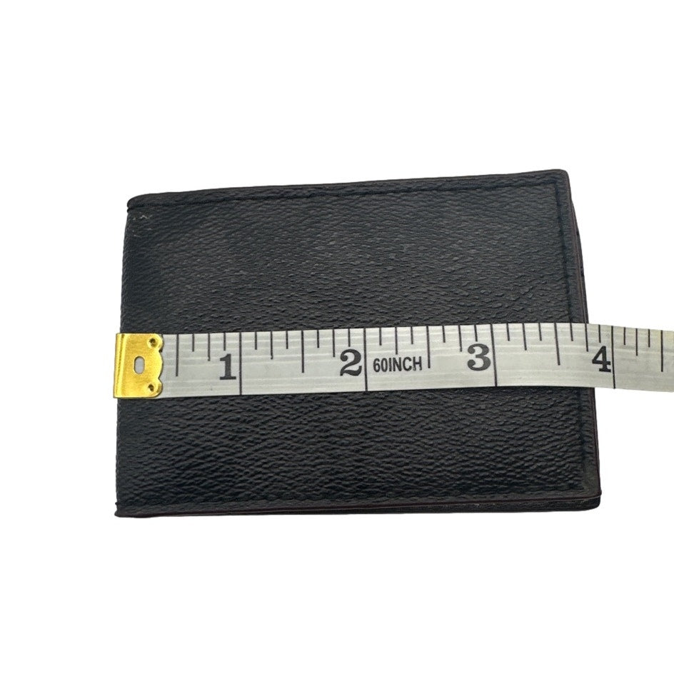 COACH Black Coated Canvas Card Holder Case