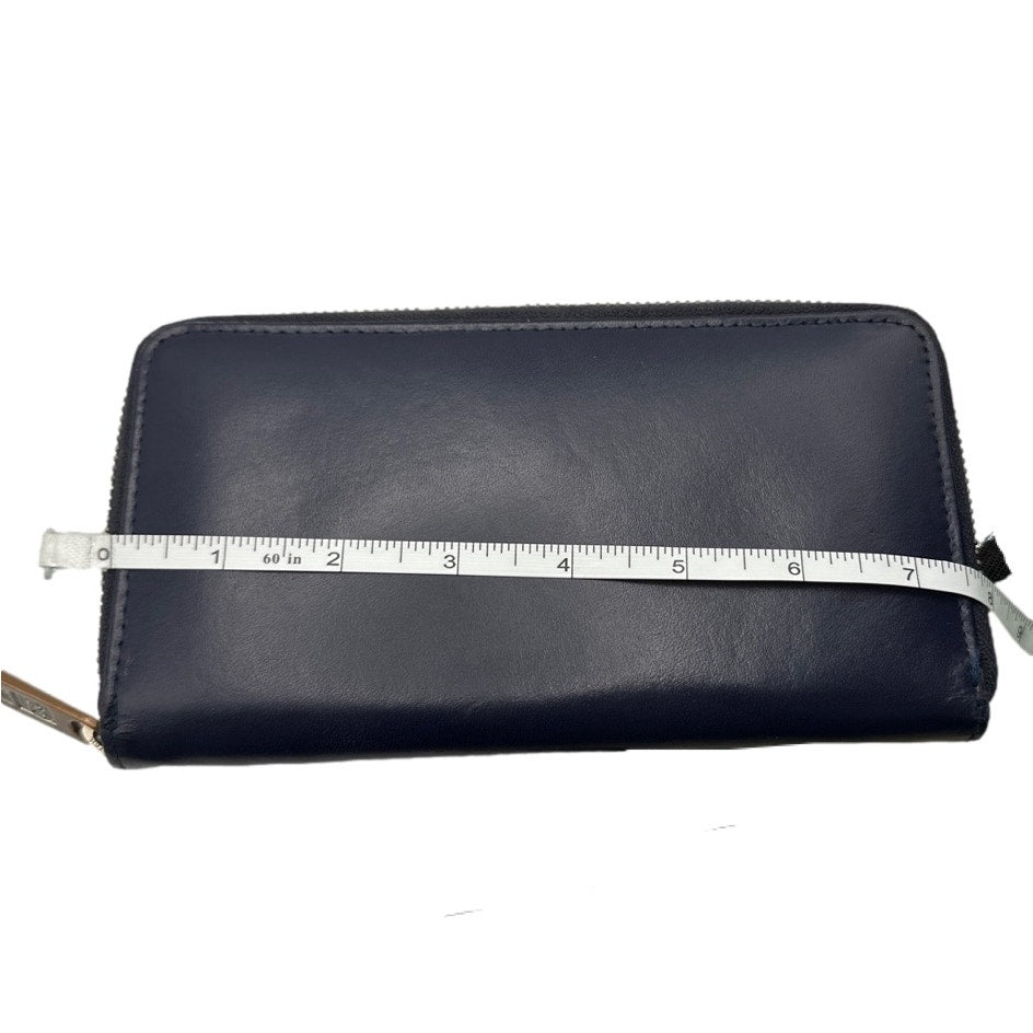 MARC JACOBS Navy Blue Zip Around Wallet