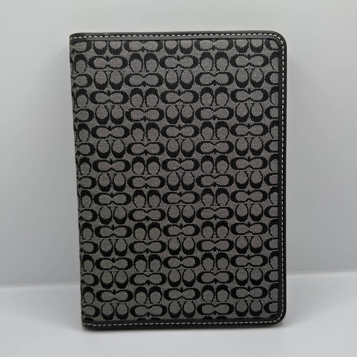 COACH Black and Gray Signature Canvas Album Photo Book / Planner